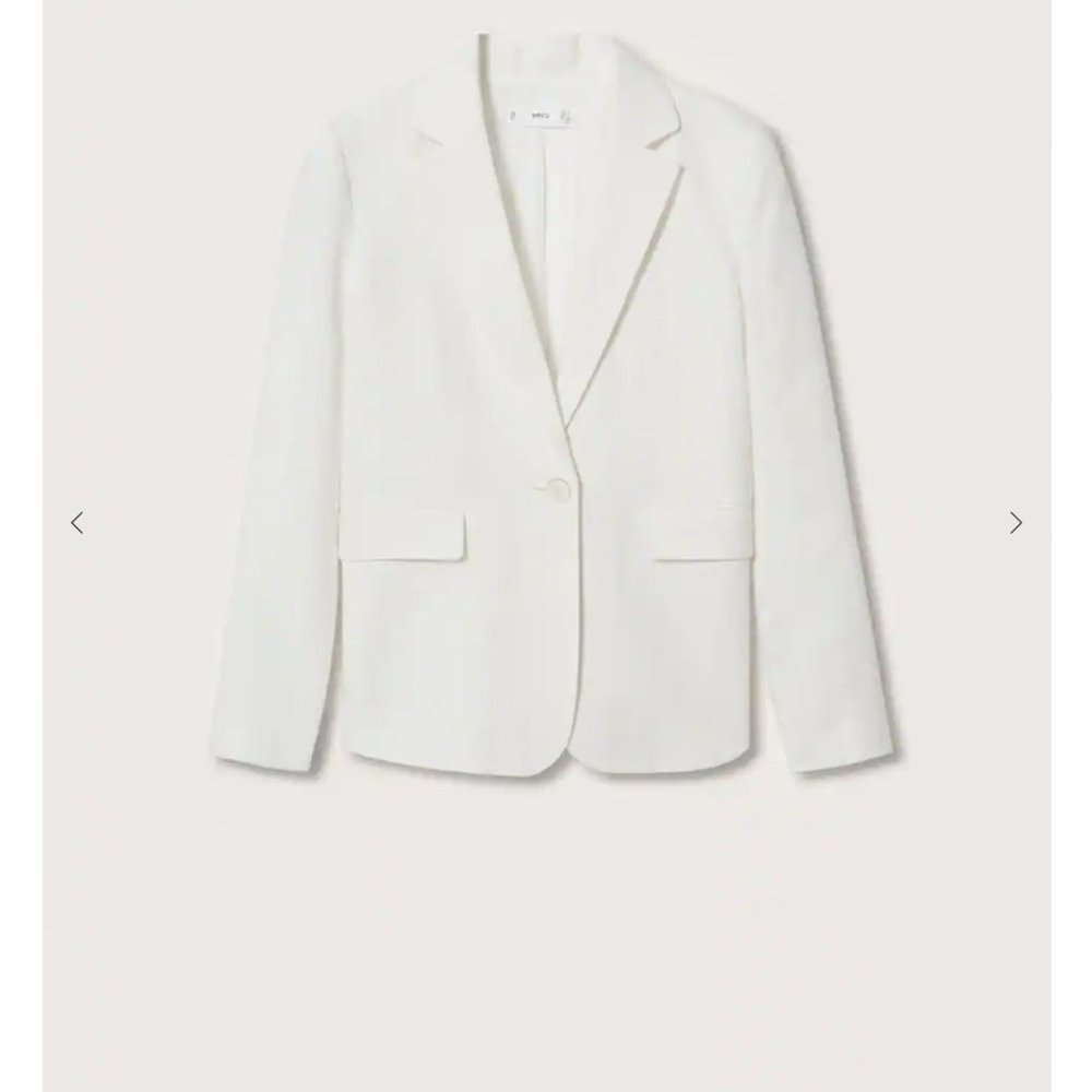 White linen blazer
